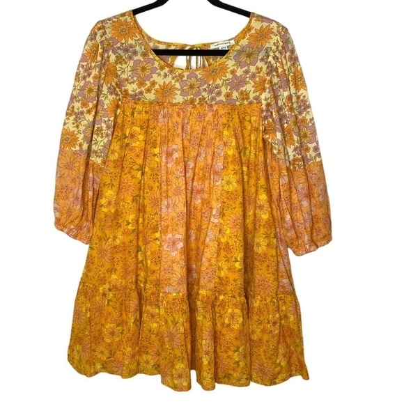 AMERICAN Eagle Puff Sleeve Floral Printed Dress - Picture 4 of 15